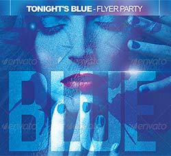 蓝色妖姬海报/传单模板：Tonight is Blue - Flyer Party